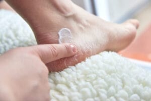 Caring for dry feet with treatments