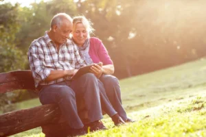 elderly people with foot pain