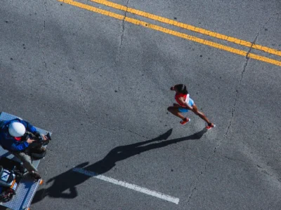 dublin city marathon runner in action