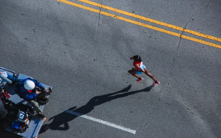 dublin city marathon runner in action