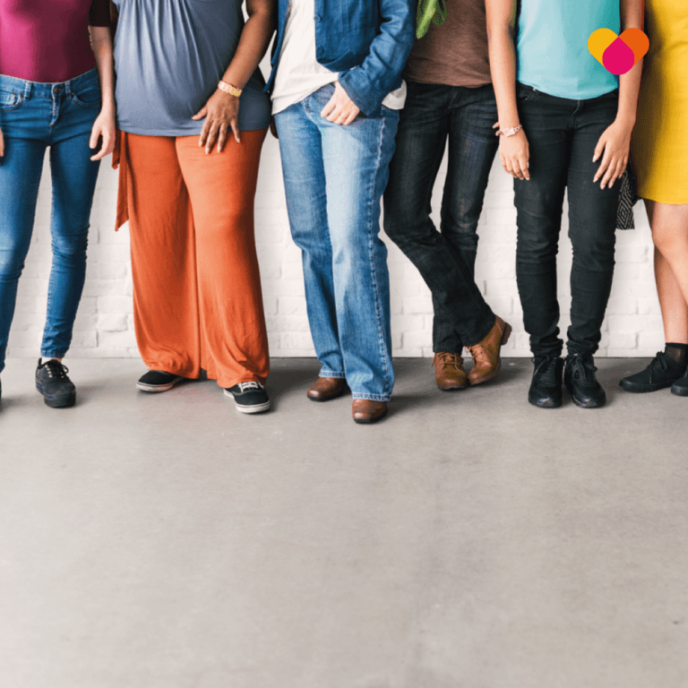 Group of people visible from the waist down