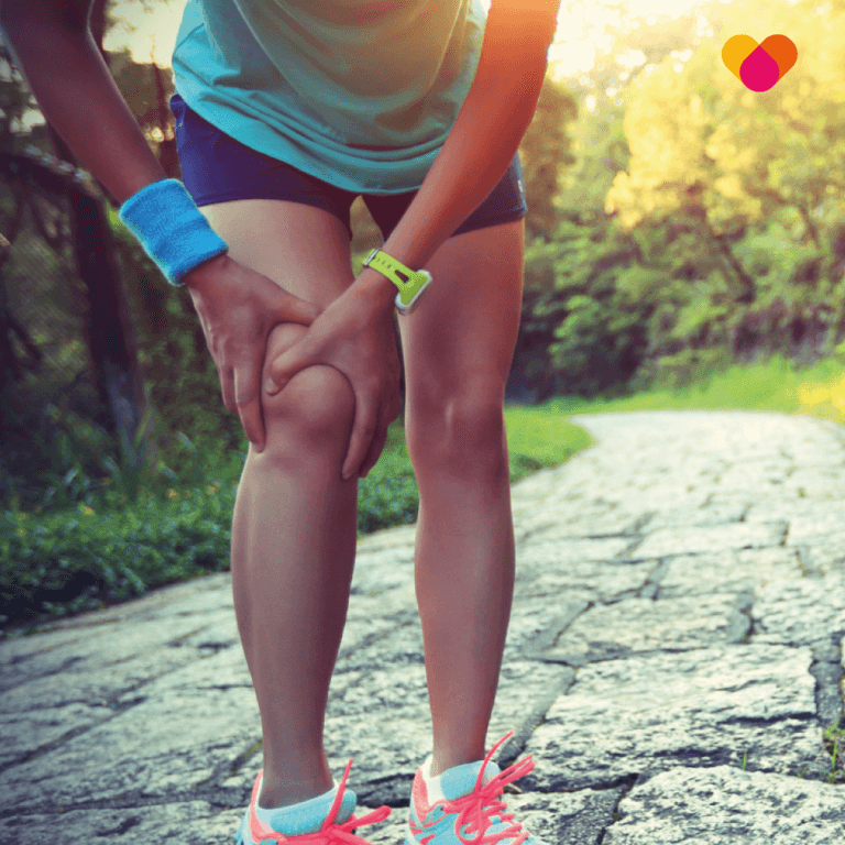 Athlete suffering from knee pain