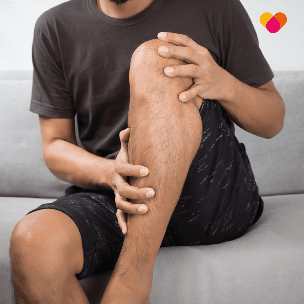Man suffering from shin splints