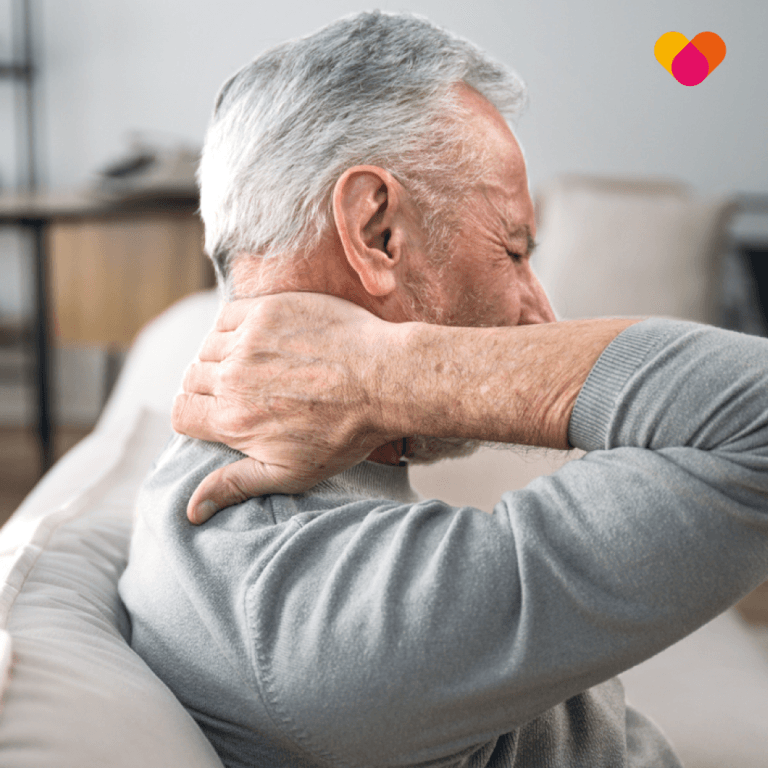 Man with pain in neck from untreated injury