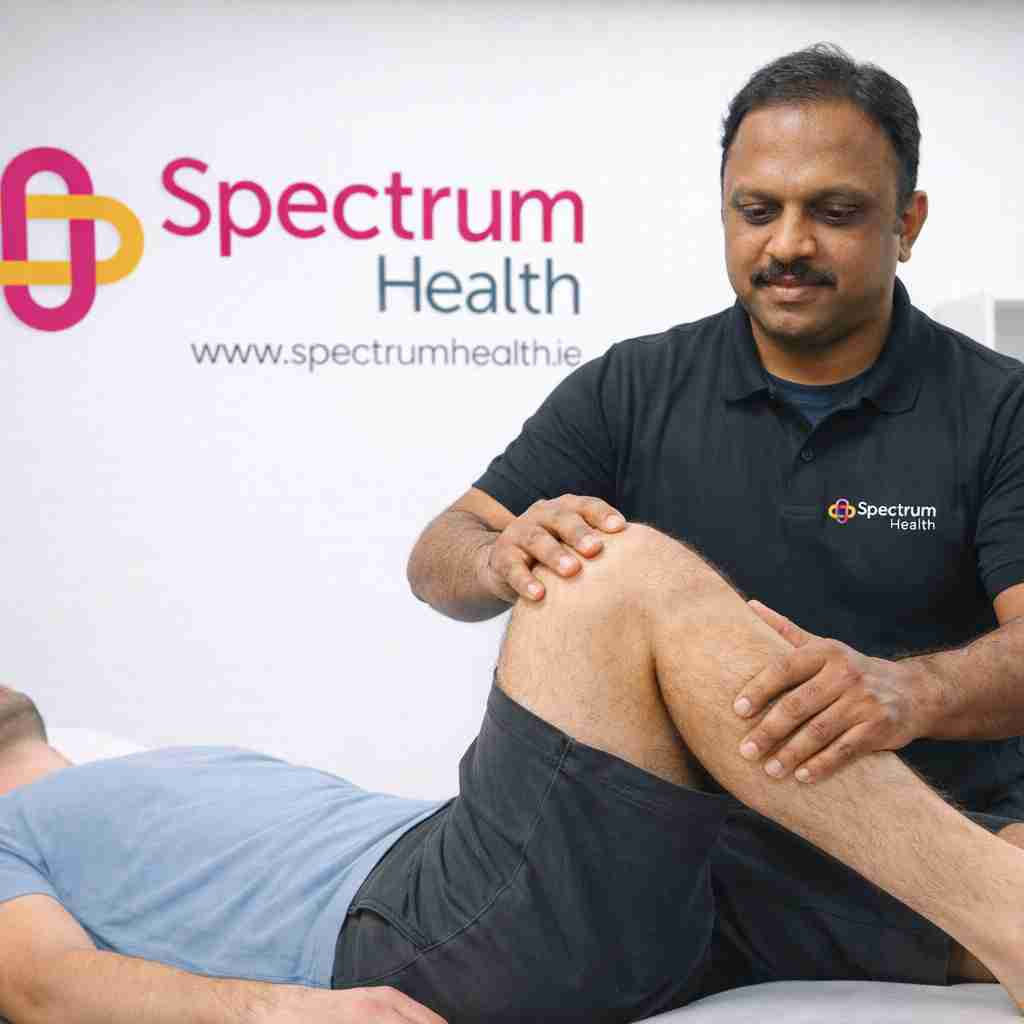 Our Galway Physiotherapist Shyne Philip working with a patient