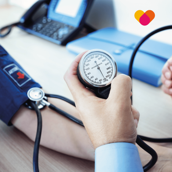 Person having a blood pressure test
